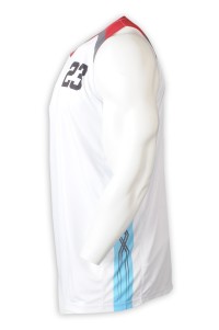 WTV179   Group jerseys custom-made basketball polo shirts football uniforms to the version of custom-made jerseys academic volleyball clothing wholesale V-neck printed logo   youth basketball jerseys    authentic basketball jerseys   tournament  jersey side view